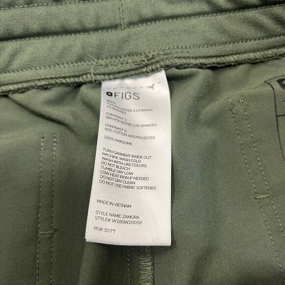 FIGS Women's Green Zamora Jogger Scrub Pants Size XL/P W18SW2005P - Picture 10 of 10